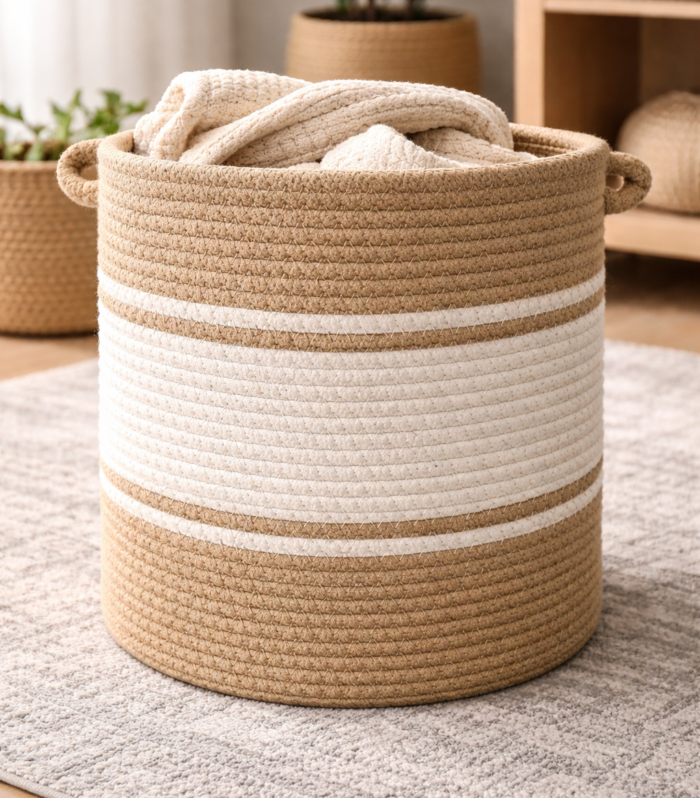 Handcrafted Rope Storage Basket