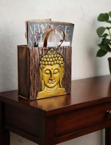 Buddha Wooden Holder – Handcrafted Spiritual Décor Organizer
