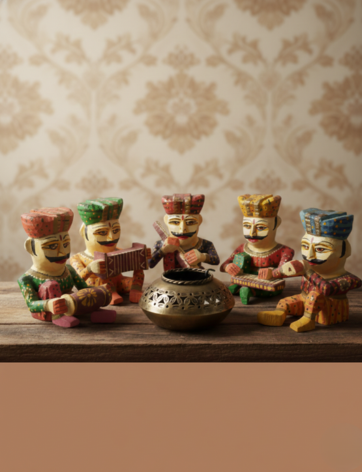 Rajasthani Musician Figurine Set Decorative Showpiece