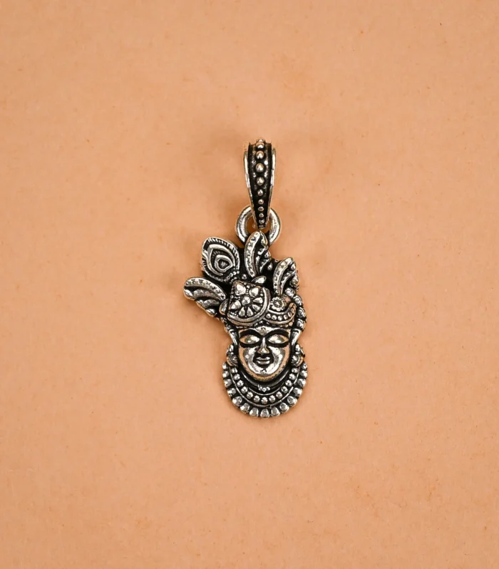 Shrinathji Face Silver Pendant