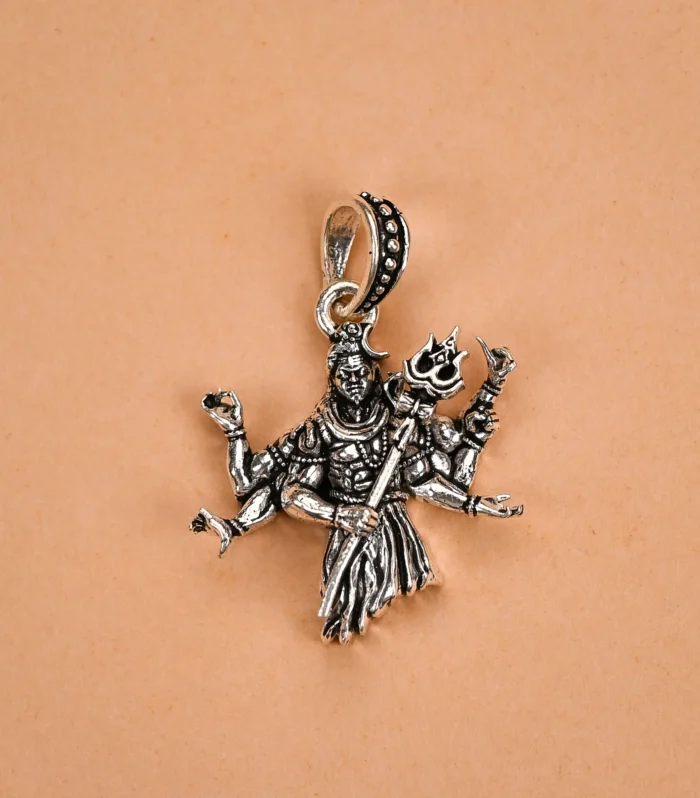 Mahadev Silver Pendant