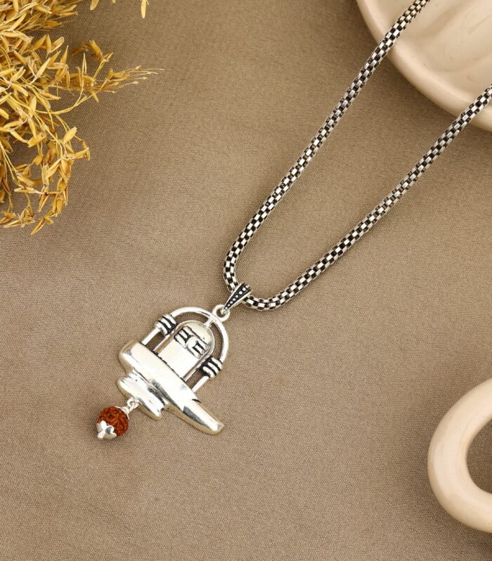 Spiritual Shivling Rudraksha Silver Pendant